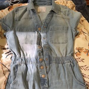 Jean shorts romper